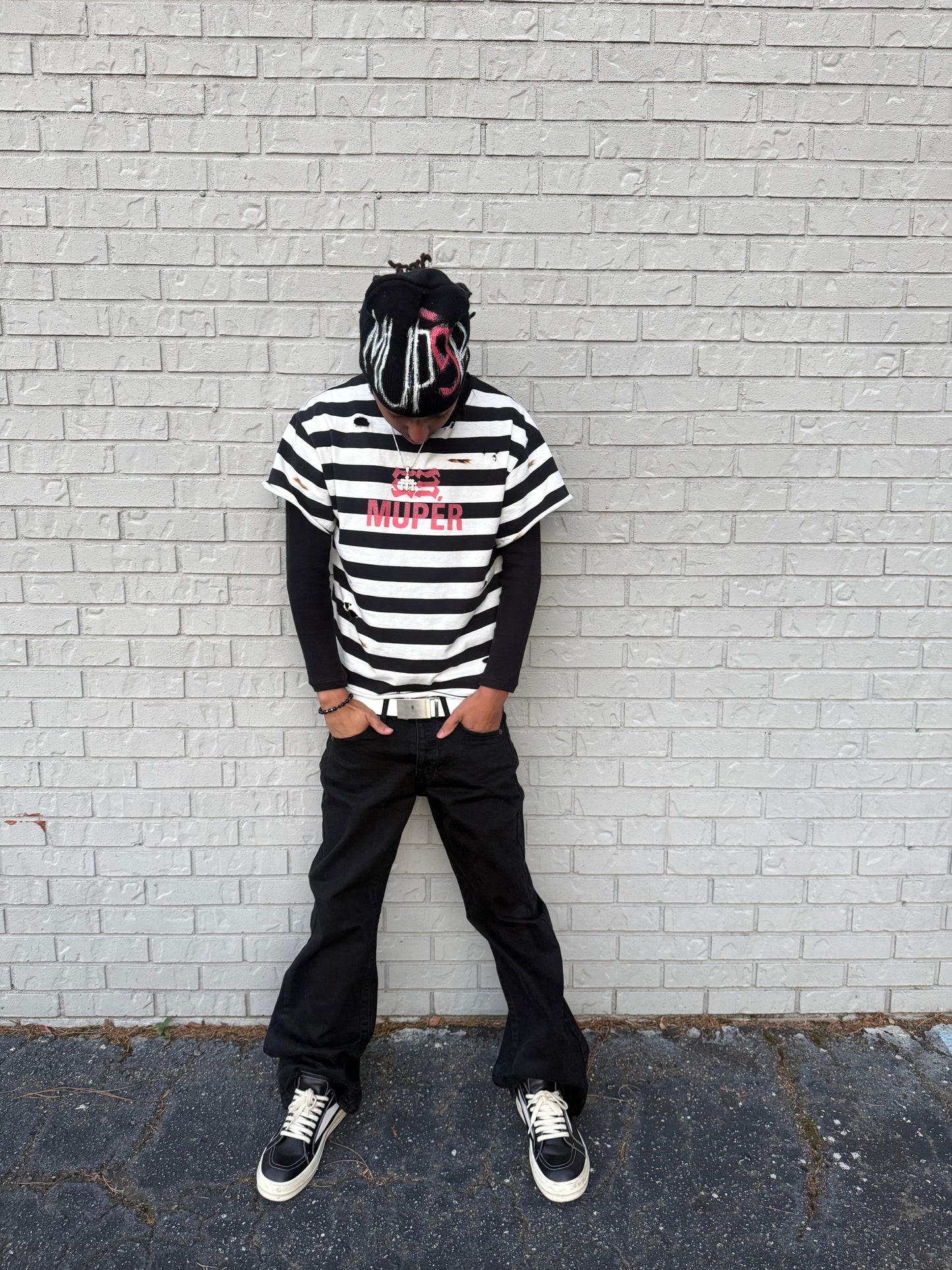 BURNOUT STRIPE TEE