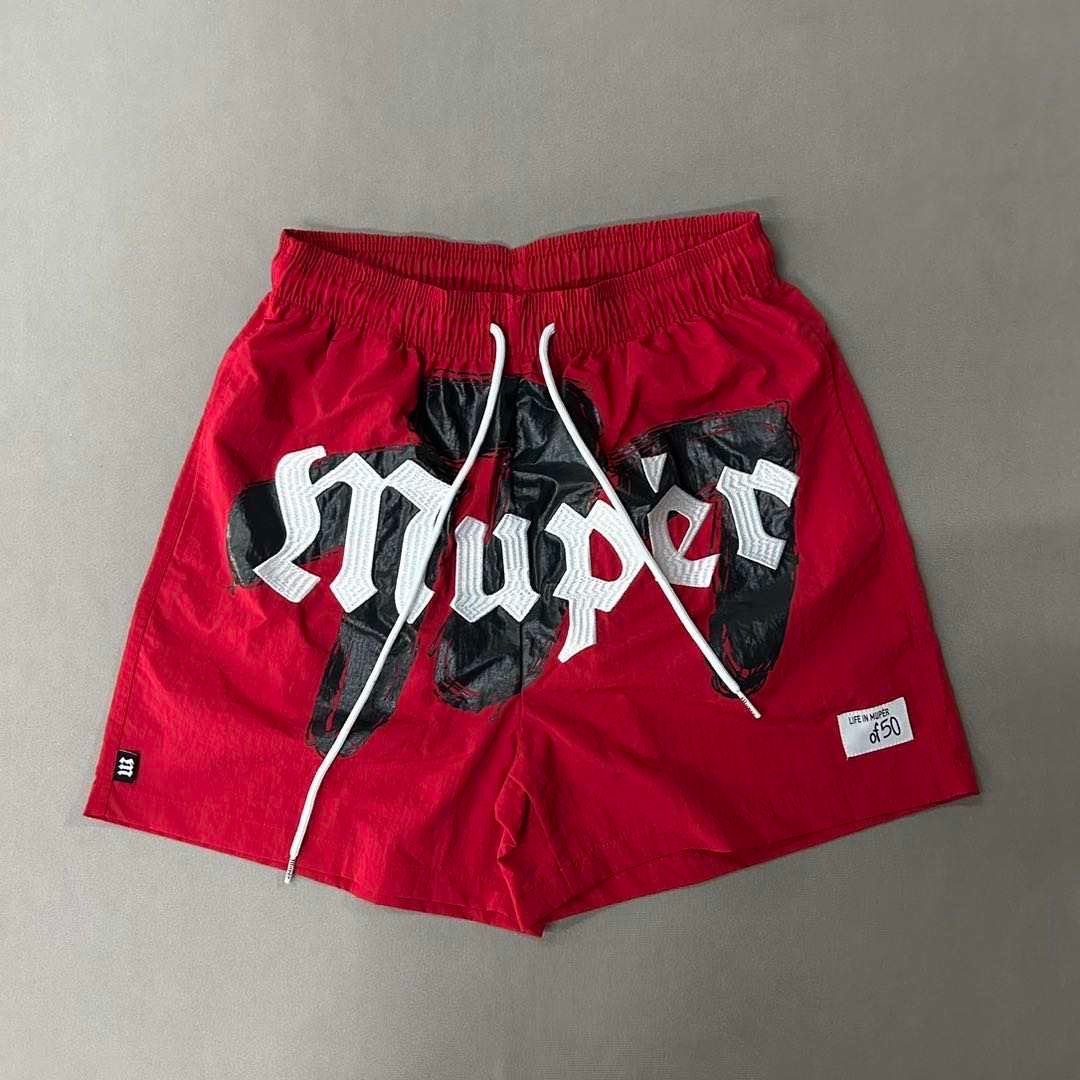 "777" RED SHORTS