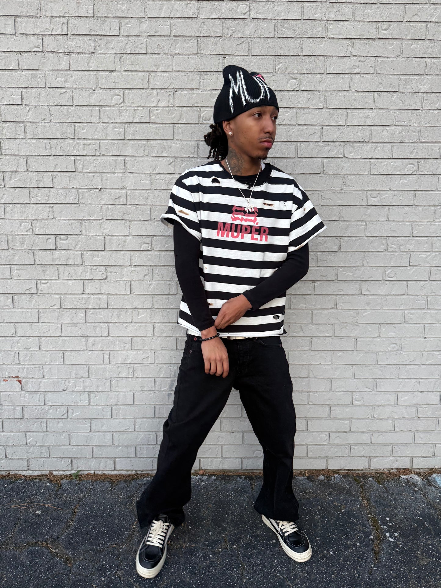 BURNOUT STRIPE TEE